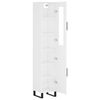 vidaXL Buffet haut Blanc 34,5x34x180 cm Bois d'ing&eacute;nierie