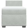 vidaXL Sommier &agrave; lattes de lit et matelas Gris clair 90x200 cm Velours
