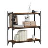 vidaXL Biblioth&egrave;que 3 niveaux ch&ecirc;ne brun 80x30x86 cm bois d'ing&eacute;nierie