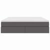 vidaXL Lit avec rangement et matelas Gris 180 x 200 cm Simili cuir