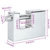 vidaXL Verrou 12 pcs Argent&eacute; 6 x 2 x 4,5 cm Fer
