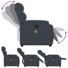 vidaXL Fauteuil inclinable de massage &eacute;lectrique gris fonc&eacute; velours