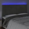 vidaXL T&ecirc;te de lit &agrave; LED Gris fonc&eacute; 180x5x118/128 cm Velours