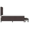 vidaXL Lit &agrave; ressorts avec matelas Marron fonc&eacute; 80 x 200 cm tissu