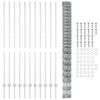 vidaXL Cl&ocirc;ture avec poteau Argent&eacute; 1,6 x 25 m Acier