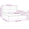vidaXL Sommier &agrave; lattes de lit avec matelas Cr&egrave;me 180x200 cm Tissu