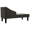 vidaXL Chaise longue avec traversin noir velours