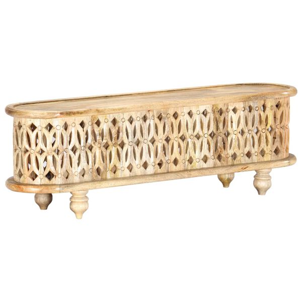 vidaXL Meuble TV 120x30x40 cm Bois massif de manguier