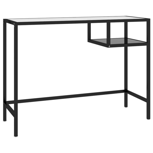 vidaXL Bureau d'ordinateur Noir 100x36x74 cm Verre