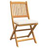 vidaXL Chaise pliante avec coussin 4 pcs Blanc 49 x 57.5 x 92cm