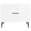 vidaXL Tables basses 2 pcs blanc brillant 50x50x40cm bois d'ing&eacute;nierie