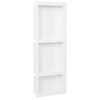 vidaXL Niche de douche avec 3 compartiments Blanc brillant 41x99x9 cm