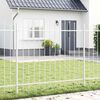 vidaXL Clôture de jardin Blanc 170 x 165 cm Acier enduit de poudre