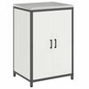 vidaXL Ensemble de rangement cuisine 2 pcs Blanc Acier lamin&eacute; &agrave; froid