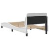 vidaXL Cadre de lit Dover blanc 90x190 cm similicuir