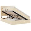 vidaXL Lit avec rangement et matelas Cr&egrave;me 140 x 200 cm tissu