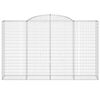 vidaXL Paniers à gabions arqués 2 pcs 300x50x180/200 cm fer galvanisé