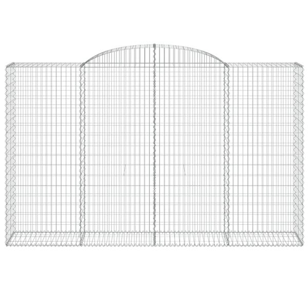 vidaXL Paniers à gabions arqués 2 pcs 300x50x180/200 cm fer galvanisé