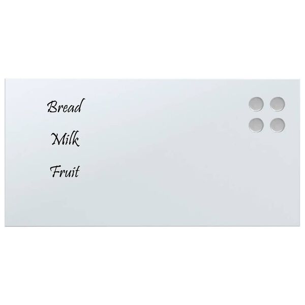 vidaXL Tableau noir magn&eacute;tique mural Blanc 60x30 cm Verre tremp&eacute;