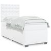 vidaXL Sommier &agrave; lattes de lit avec matelas Blanc 90x190 cm Similicuir