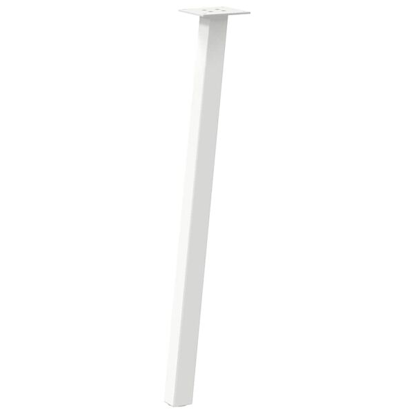vidaXL Pieds de table console 4 pi&egrave;ces Blanc 72 cm Acier