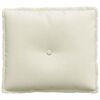 vidaXL Coussin de Dos Cr&egrave;me 50 x 45 cm Tissu en velours c&ocirc;tel&eacute;