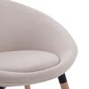 vidaXL Chaises &agrave; manger lot de 2 cr&egrave;me tissu