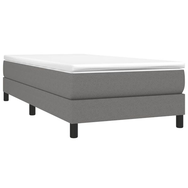 vidaXL Cadre de lit gris fonc&eacute; 90x200 cm tissu
