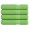 vidaXL Serviettes de sauna FROGN 4 pcs vert pomme 80x200 cm 360 g/m&sup2;
