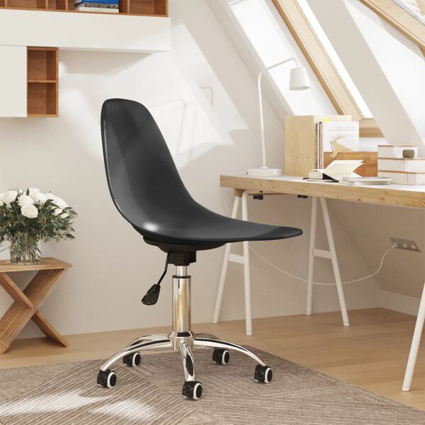 vidaXL Chaise pivotante de bureau Gris clair PP