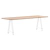 vidaXL Pieds de table à manger en forme de A, 2 pièces, blanc, 50 x (72-73) cm, acier