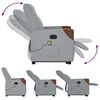 vidaXL Fauteuil inclinable de massage &eacute;lectrique Gris clair Tissu