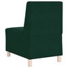 vidaXL Canap&eacute; modulaire sans accoudoirs Vert fonc&eacute; 55 cm Velours