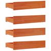 vidaXL Tiroirs de lit 4 pcs cire marron bois de pin massif
