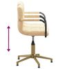 vidaXL Chaises pivotantes &agrave; manger lot de 4 cr&egrave;me velours