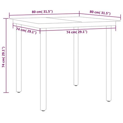 vidaXL Ensemble à manger de jardin 3 pcs Noir