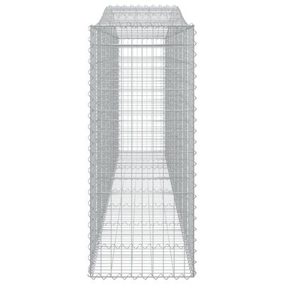 vidaXL Paniers à gabions arqués 2 pcs 400x50x120/140 cm Fer galvanisé