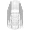 vidaXL Lit sur&eacute;lev&eacute; &agrave; gabion Fer galvanis&eacute; 500x100x100 cm