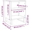 vidaXL Tables de chevet 2 pcs sonoma gris 40x30x50cm bois d'ing&eacute;nierie