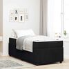 vidaXL Cadre de lit avec matelas Noir 100 x 200 cm tissu