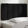 vidaXL Coussin de t&ecirc;te de lit Hanko noir 90 cm velours