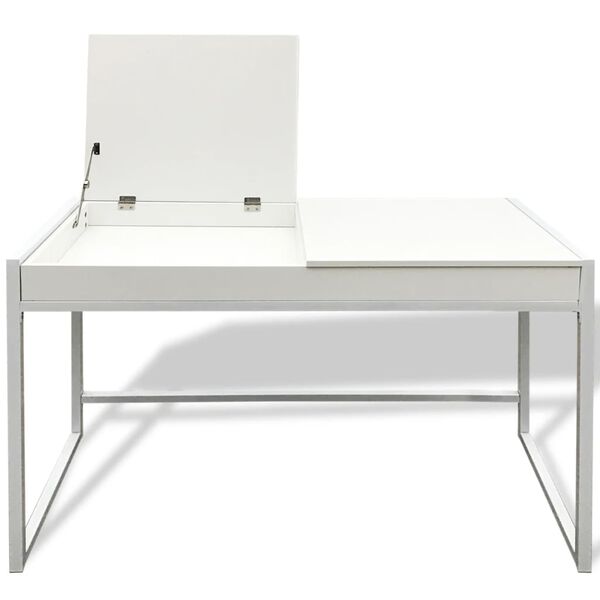 vidaXL Table de toilette blanche