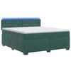 vidaXL Lit de box spring avec matelas et LED Vert fonc&eacute; 140 x 200 cm