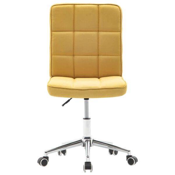vidaXL Chaises &agrave; manger lot de 4 jaune tissu