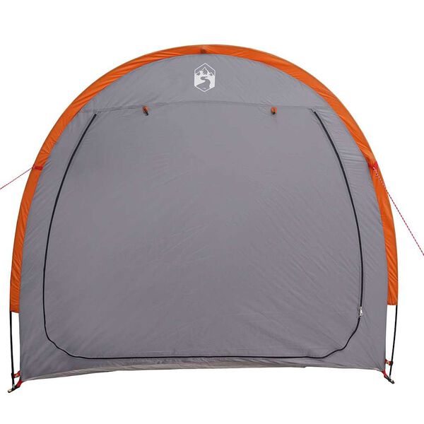 vidaXL Tente de rangement pour v&eacute;los Gris et orange 210 x 90 x 174 cm