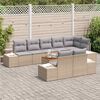vidaXL Ensemble de canapé de jardin 9 pcs beige et gris clair