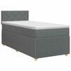 vidaXL Lit boxspring avec matelas Gris fonc&eacute; 90 x 190 cm Tissu