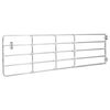 vidaXL Portillon &agrave; 5 barres Acier (150-400)x90 cm Argent&eacute;