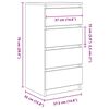 vidaXL Buffet ch&ecirc;ne fum&eacute; 37,5x35x76 cm bois d'ing&eacute;nierie