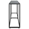 vidaXL Table console Noir 200x35x75,5 cm Verre trempé